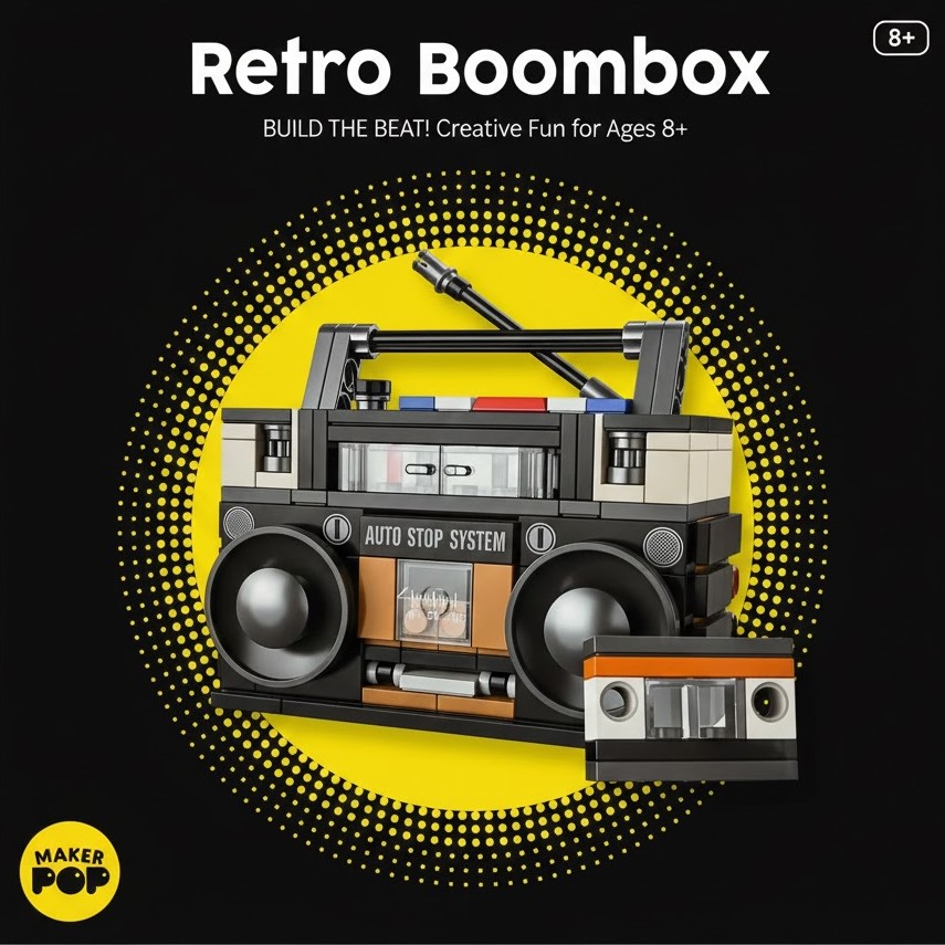 مكعبات بناء جهاز Boombox | Retro Boombox Building Blocks Toy